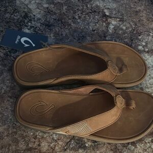 OluKai Brown Men's Flip-Flops